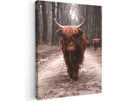 Canvas Schilderij - Wanddecoratie Kunst - Woonkamer Decoratie - Duurzaam Hout Frame - 30x40 cm - Natuur Bos
