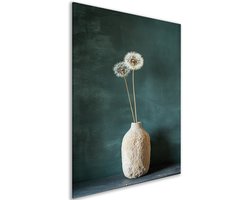 Canvas schilderij - Woonkamer decoratie - Vaas - Stilleven - Scandinavisch design - Slaapkamer accessoires - Muurdecoratie modern - 100x150 cm