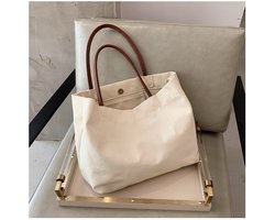 Canvas Tote Bag Handtas – Dames Schoudertas – Minimalistisch & Stijlvol – Voor Dagelijks Gebruik, Werk, Kantoor, School, Reizen, Moeders, Verpleegkundigen en Leraren