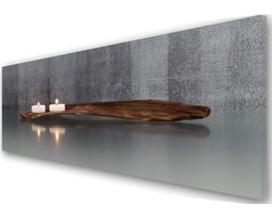 Canvasafbeelding - Wanddecoratie - Woonkamer Decoratie - Hoge Drukkwaliteit - 40x100 cm - Grijs Bruin