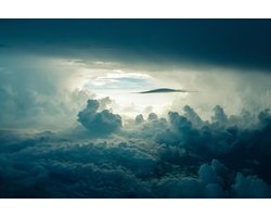 CANVASDOEK IN DE WOLKEN | Wanddecoratie | 30 CM x 20 CM | Canvas | Foto op canvas | Schilderij | Aan de muur | Natuur | Landschappen