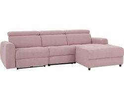 Capena-Slaapbank - Chaise Longue Rechts - Elektrisch - Roze