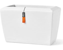 Capi Europe - Bloembak rechthoek Arc Granite - 60x35x40 - Wit - Bloempot Voor binnen en buiten - Beschikbaar in XL formaten - Breukbestendig - 100% Recyclebaar - Levenslang garantie - NWHS8061