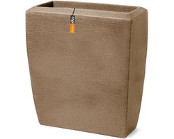 Capi Europe - Bloembak rechthoek hoog Arc Granite - 90x35x60 - Warm taupe - Bloempot Voor binnen en buiten - Beschikbaar in XL formaten - Breukbestendig - 100% Recyclebaar - Levenslang garantie - NWTS8063
