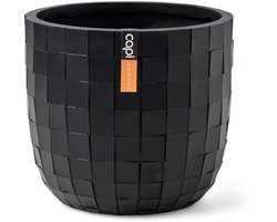 Capi Europe - Bloempot bol Blocks - 24x21 - Zwart - Opening Ø - Bloempot voor binnen - 5 jaar garantie - BBSBL134