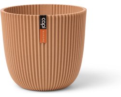Capi Europe - Bloempot bol Groove 'made with' peachy fuzz - 13x12 - Peachy fuzz - Bloempot voor binnen en buiten - Capi ‘Made with’ - Gemaakt van gerecycled materiaal - Levenslang garantie - IGPF532