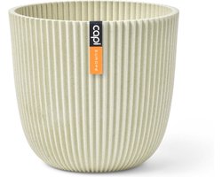 Capi Europe - Bloempot bol Groove 'made with' zaagsel beige - 13x12 - Zaagsel beige - Bloempot voor binnen en buiten - Capi ‘Made with’ - Gemaakt van gerecycled materiaal - Levenslang garantie - IGSW532
