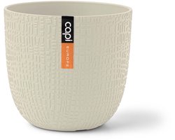 Capi Europe - Bloempot bol Skin 'made with' zaagsel beige - 17x15 - Zaagsel beige - Bloempot voor binnen en buiten - Capi ‘Made with’ - Gemaakt van gerecycled materiaal - Levenslang garantie - ISSW533