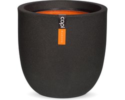 Capi Europe - Bloempot bol Smooth NL - 54x52 - Zwart - Opening Ø46 - Bloempot voor binnen en buiten - Levenslang garantie - Breukbestendig - 100% Recyclebaar - CO2 Neutraal geproduceerd - KBL935