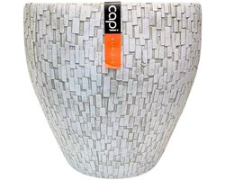 Capi Europe bloempotten wit 39 cm set van 2