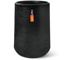 Capi Europe - Sandbag hoog Arc Granite - 38x50 - Zwart - Bloempot Voor binnen en buiten - Beschikbaar in XL formaten - Breukbestendig - 100% Recyclebaar - Levenslang garantie - NBLS8291