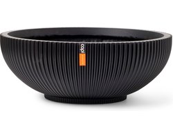 Capi Europe - Schaal Groove Indoor - 40x15 - Zwart - Opening Ø36 - Bloempot voor binnen - 5 jaar garantie - BGVBL037