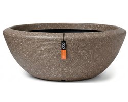 Capi Europe - Schaal laag Arc Granite - 61x25 - Beige - Bloempot Voor binnen en buiten - Beschikbaar in XL formaten - Breukbestendig - 100% Recyclebaar - Levenslang garantie - NBGS8081