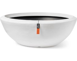 Capi Europe - Schaal laag Arc Granite - 61x25 - Wit - Bloempot Voor binnen en buiten - Beschikbaar in XL formaten - Breukbestendig - 100% Recyclebaar - Levenslang garantie - NWHS8081