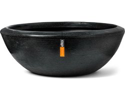 Capi Europe - Schaal laag Arc Granite - 61x25 - Zwart - Bloempot Voor binnen en buiten - Beschikbaar in XL formaten - Breukbestendig - 100% Recyclebaar - Levenslang garantie - NBLS8081