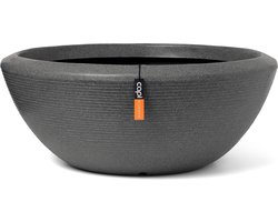 Capi Europe - Schaal laag Arc Granite - 92x36 - Antraciet - Bloempot Voor binnen en buiten - Beschikbaar in XL formaten - Breukbestendig - 100% Recyclebaar - Levenslang garantie - NATS8082