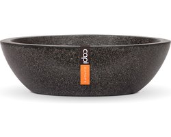 Capi Europe - Schaal laag Terrazzo - 44x12 - Zwart - Bloempot voor buiten - FIT382