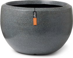 Capi Europe - Vaas bol Arc Granite - 88x60 - Antraciet - Bloempot Voor binnen en buiten - Beschikbaar in XL formaten - Breukbestendig - 100% Recyclebaar - Levenslang garantie - NATS8052