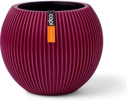 Capi Europe - Vaas bol Groove Colours - 12x10 - Paars - Opening Ø8.5 - Bloempot voor binnen - 5 jaar garantie - BGVP109