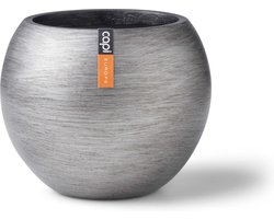 Capi Europe - Vaas bol Retro - 10x9 zilver - Opening Ø7 - Bloempot voor binnen - 5 jaar garantie - BRTS101