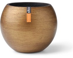 Capi Europe - Vaas bol Retro Gold & Copper - 10x9 - Goud - Opening Ø7.2 - Bloempot voor binnen - 5 jaar garantie - BRTG101