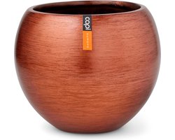 Capi Europe - Vaas bol Retro Gold & Copper - 10x9 - Koper - Opening Ø7.2 - Bloempot voor binnen - 5 jaar garantie - BRTC101