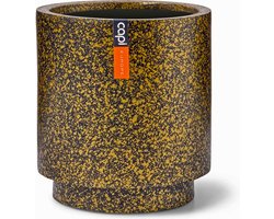 Capi Europe - Vaas cilinder Terrazzo Gold - 23x25 - Goud - Opening Ø20 - Bloempot voor binnen - 5 jaar garantie - BTZG315