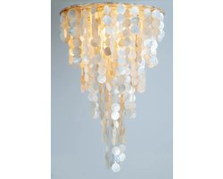 Capiz schelpen hanglamp 60x80 goud