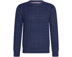 Cappuccino Italia - Heren Trui Adria Kabel - Blauw - Maat L