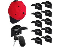 Caprack set van 10 multifunctioneel – Haakjes zelfklevend voor petten – cap rack opbergsysteem – Pet houder voor aan de muur