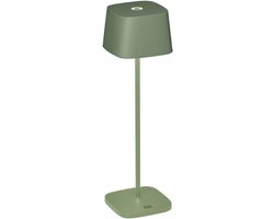 Capri groen grijs accu tafellamp