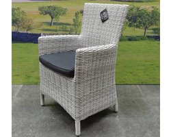 Capri Menorca dining tuinset 220x100xH75 cm 7-delig wit/grijs