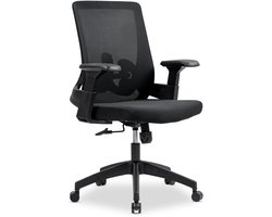 CAPVAL in hoogte verstelbare bureaustoel met lendensteun, zwart - ergonomische bureaustoel met netrugleuning, moderne bureaustoel, comfortabele bureaustoel voor thuiskantoor [tot 120 kg] - main image