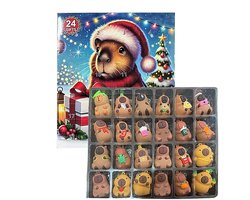 Capybara adventskalender 2026 - 24 dagen kerst countdown speelgoed - kalender speelset voor de feestdagen - verjaardagen - voor kinderen en volwassenen