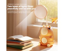Capybara mini bureaulamp, nachtlampje, USB oplaadbaar, kinderbureau, cartoon mini bureaulamp, cadeautip, capybara nachtlampje - bruin