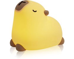 Capybara Nachtlamp – Touch LED Lampje voor Kinderen – Oplaadbaar – Baby & Kinderkamer – Sfeerlamp Dierenlamp