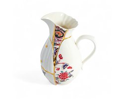 CARAFFA KINTSUGI PORCELLANA E ORO 19X14 H 25 09645 SELETTI WHITE