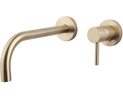 Caral Slim Afbouwdeel Wastafelmengkraan – Cold Start Geborsteld Messing PVD