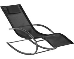 CARANO II - Strandstoel - Zwart - Staal