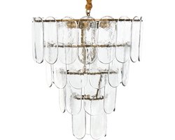 CARAVELI - Kroonluchter - Messing/Transparant - Glas