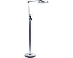 CARINA - Staande lamp - Zilver - Synthetisch materiaal
