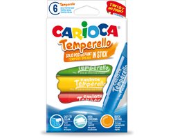 CARIOCA TEMPERELLO 6 verfstiften in een kartonnen doos