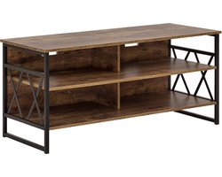 CARLISLE - TV-meubel - Donkere houtkleur - Vezelplaat
