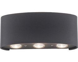 Carlo Wandlamp LED antraciet groot IP54 3000K - Modern - Paul Neuhaus