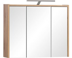 Carlos Spiegelkast houtmateriaal eiken landhuisdecoratie 745 cm - Schildmeyer met plank