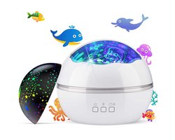 carmdering - Sterren Projector - Sterrenhemel projectorlamp, slaapkamer kinderprojector, plafond sterrenhemel projector, graden draaibaar kindernachtlampje voor decoratie feest, verjaardag, kerstcadeau-1 stuk