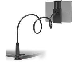 carmdering - Telefoonhouder - Telefoon houder -Tablethouder - Tablet standaard en smartphone houder – Van 4 tot 10 inch- 360 graden draaibare statief arm – Universeel - Zwart