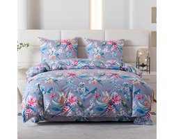 CARMEN - Dekbedovertrek Set - Multicolor - 140x200 cm - Microvezel/Katoenmix & Ritssluiting