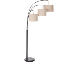 CARONI - Staande lamp - Beige/Zwart - Metaal