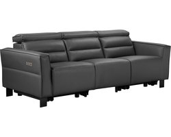 Carpari-3Zitsbank - 2 Elektrische Relax - Grijs PU